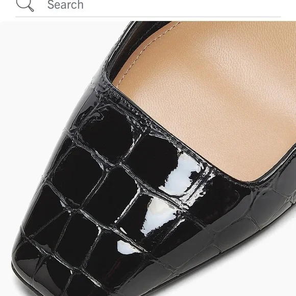 Aquazzura Black Croc-Embossed Slingback Mule - Picture 5 of 7